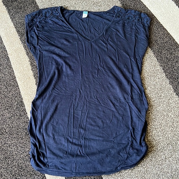 Old Navy maternity blue top Womens size Large - Picture 1 of 4